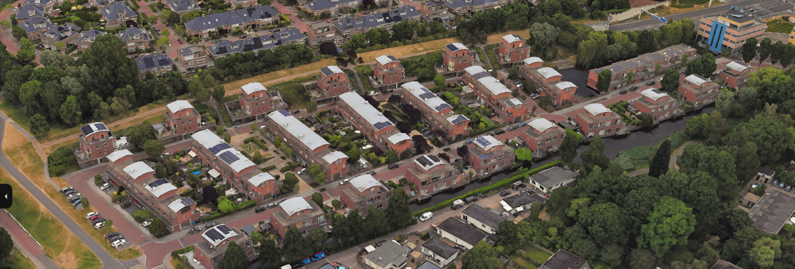 Wijk in Voorburg van bovenaf